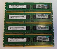 HP Micron 4 x 4GB PC3-12800E 2Rx8 DDR3-1600 ECC Unbuffered Memory 662609-571 picture