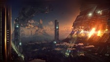 Landscape futuristic architecture science fiction city Custom Gaming Mat Desk picture