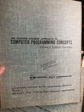 Vintage Computer Manual Book Computer Programming Concepts Control Data B 1963 picture