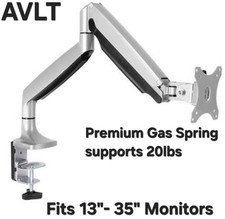 AVLT Single Monitor PC TV Desk Mount Fits 13
