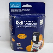 HP 23 Tri-Color Ink Cartridge C1823D NEW Old Stock Sealed Box 3/2001 picture
