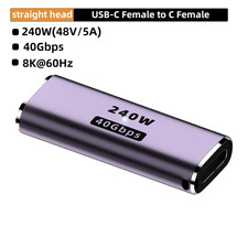 USB 4 Type C Female to Female Adapter 240W 40Gbps 8K USB-C Coupler picture