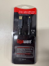 Radio Shack Gigaware 6ft USB-A Male To Mini USB-B Male Cable. picture