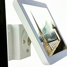 Rotating Adjustable-Angle White Wall Mount for  Echo Hub Universal, 8