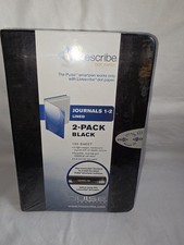 Livescribe Dot Paper Lined Journals 1-2 Hard Cover Black 2 Pack - New / Sealed picture