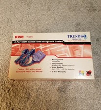 Trendnet TK-205i 2 Port KVM Switch with Integrated Cables USED picture