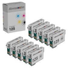 10pk T125120 125 T125 Black Printer REMAN Ink Cartridge for Epson Stylus NX127 picture