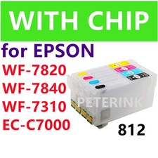 Refillable Ink Cartridge T812 812 XL with chip for  WF7840 WF7820 WF7310 * picture