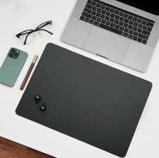 Leather Desk Blotter Pad 17x12 Black Waterproof Non-Slip Writing Mat picture