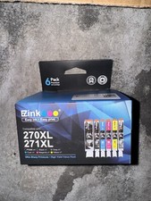 270XL 271XL Black Cyan Magenta Yellow Ink Cartridges 6 Cartridge NoExpire picture
