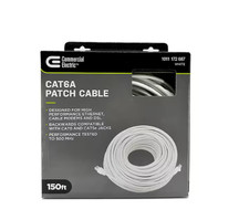 Commercial Electric CE 150 ft. Cat 6A UTP Patch Cable White picture