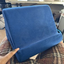 Multi-Angle Pillow for Phone Tablet Read Holder Stand Foam Lap Rest Cushion Blue picture