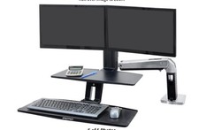 Ergotron WorkFit-A Dual Workstation with Suspended Keyboard for Tabletops picture