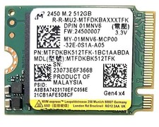 Solid State Drive Dell 1MNV6 (Micron MTFDKBK512TFK) 512 GB Solid State Drive for picture