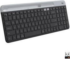 Logitech K585 Multi-Device Slim Wireless Keyboard, Built-in Cradle for Device picture