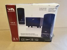Cyber Acoustics CA-3000 powered 3pc SPEAKER SYSTEM 2.1  NEW 8W RMS - 16W peak picture