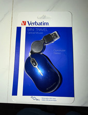 Verbatim 98616 Mini Optical Mouse 1000 DPI Retractable USB Wired Blue picture