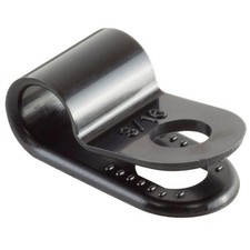 Black Nylon Plastic Cable Clamps 3/16