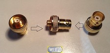 BNC Female to SMA Female Jack Adapter Connector for Baofeng Wouxun Two-way Radio picture