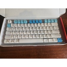 HK Gaming PBT Keycaps Set 139 Keys White Blue Pink Dye Sub Mechanical Keyboard picture