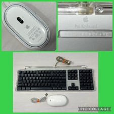 Apple Pro Keyboard 2000 M7803 & Mouse A Combo Set A1152 Vintage Y2K Tested Works picture