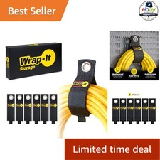 Cord Storage Straps 13 in (6 Pack) Heavy Duty Hook And Loop Cable Organizer picture