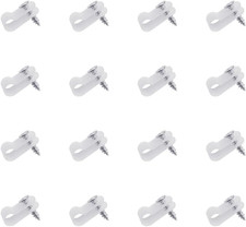 100 Pcs Wire Clamps, 1/4 White Cable Clamp R-Type picture
