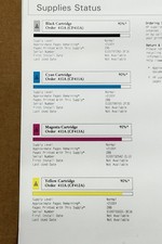 Set of 4 Genuine OEM HP 410A Toner CF410A CF411A CF412A CF413A M477 2,100 Pages picture