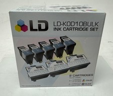Mixed Lot Kodak - LD-KOD10 Ink Cartridges - 4 Cartridges - 1 Color and 6 Black picture