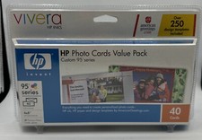 VIVERA HP 95 Series Photo Cards Value Pack-40 Cards Glossy Premium 4x8” Cards. picture