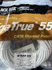 Black Box Giga True 550 Cat6 50’ EVNSL650-0050 Channel Patch Cable New Bulk Disc picture