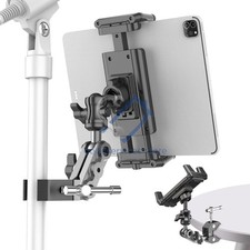 Heavy Duty iPad Tablet Phone Holder Clamp for Mic Stand Bike Treadmill Peloton picture
