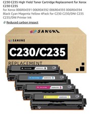 SANUNE C230 C235 High Yield Toner Cartridge 4-Pack picture