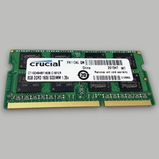 QTY 2 Crucial CT102464BF160B 8GB DDR3 1600MHz SO-DIMM 204-Pin Laptop Memory picture
