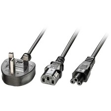 LINDY 30374 Y Power Cable [1x UK Plug - 2x IEC C13 Socket, Type Plug picture