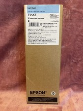 Genuine Epson Light Cyan Ink Cartridge T55K5 Date: April 2026 picture