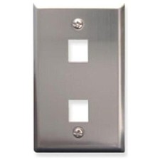 ICC FACE2SS IC107SF2SS 2-Port Faceplate Stainless Steel picture