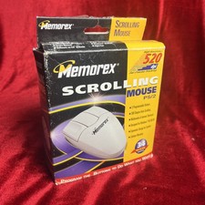 Memorex Scrolling Mouse 3 Button PS/2 520 dpi Precise Tracking NOS Open Box picture