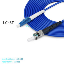 2Pcs 1m 2m 3m 5m 10m 15m ST/UPC to LC/UPC SM OS2 Armored Fiber Optic Patch Cord picture