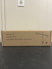 MOUNT-IT MI-2752L Full Motion Dual Monitor Desk Mount 17-32