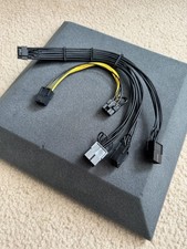 Premium Sleeved 12VHPWR PCI-e 5.0 16Pin (12+4) to Triple 8-Pin GPU Power Cable picture
