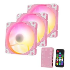 -Pack ARGB-120 120mm Computer PC Case Fans 120mm-HDB 3 Pink picture