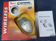 Vintage GeniusWireless Computer Mouse Sealed Wireless Transponder Ps/2 RARE picture