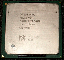 INTEL PENTIUM 4  2.8 GHz PROCESSOR, 800 MHz BUS, SL6WJ, SOCKET 478, US SELLER picture
