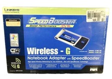 LINKSYS WPC54GS SPEED BOOSTER WIRELESS-G NOTEBOOK ADAPTER - SEALED NEW picture