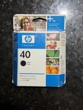 Genuine HP 40 Black Ink Cartridge 51640A 42ml Sealed Expired Jul 2007 Vintage picture