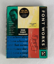 Font Works for Windows PC CD-ROM ElseWare 1995 Evaluation Boxed Software VTG picture