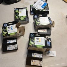 Genuine HP 712 DesignJet Ink Cartridges (3ED79A) Untested Cyan, yellow, Magenta  picture