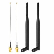 2-Pack Dual Band WiFi Antenna U.FL IPX IPEX to RP-SMA Male Pigtail Cable 15CM picture