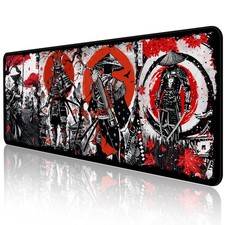 COSOW Samurai Warrior Mouse Pad, Red and Black 31.5L x 11.8W inches, 0003  picture